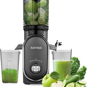 SUSTEAS Cold Press Juicer 300W 5.3 inch Large Feed Chute 1.5L Capacity GRAY
